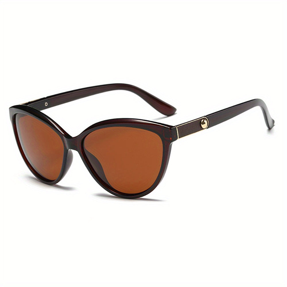 Sunglasses - Retro Round Frame with Black Lenses & Red Mirror Legs, Leather-Studded Detailing, Lightweight Durable Design for Casual Fashion & Outdoor Protection