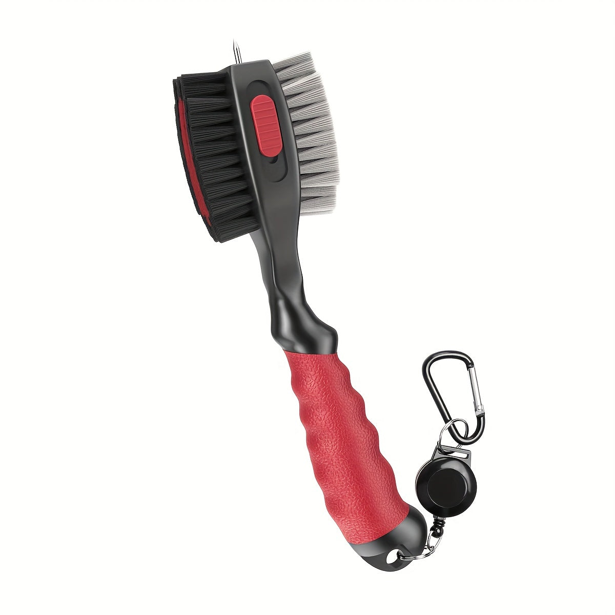HUAEN Golf Club Head Cleaning Brush, Stainless Steel & PP Material, Portable Cleaner with Magnetic Keychain, Durable Club Maintenance Tool