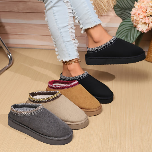 Womens Ultra-Soft Thermal Slippers - Indoor Quilted Ankle Boots with Non-Skid Sole - Perfect Cozy House Shoes for Winter Lounging