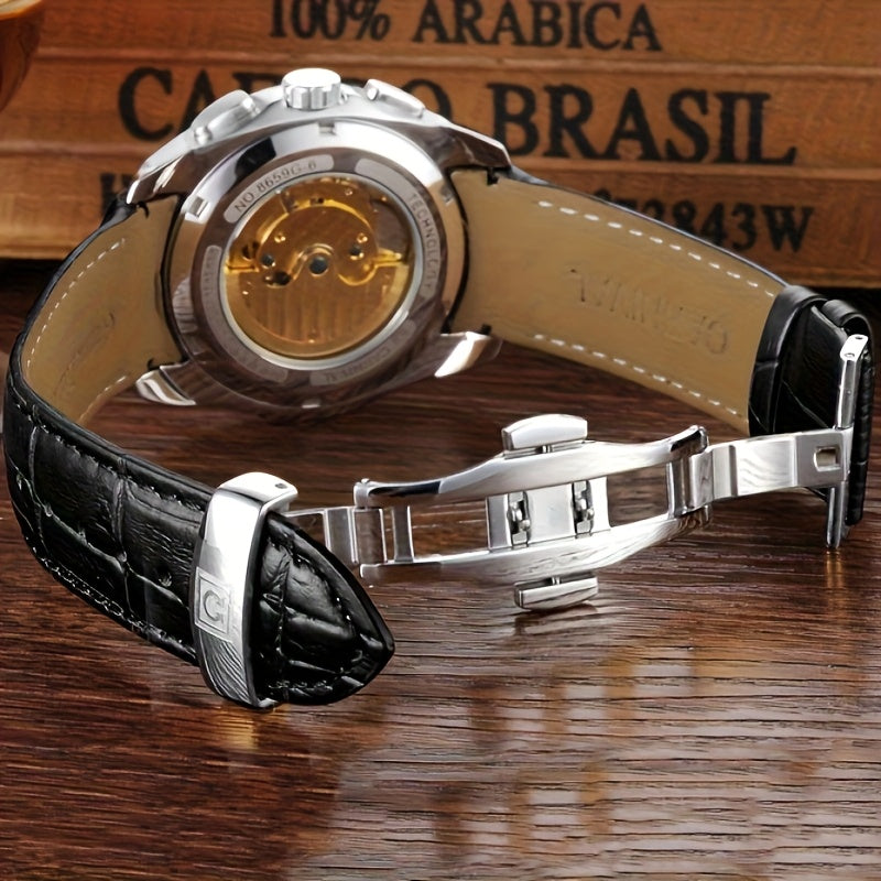 [I&W Carnival] Men's Mechanical Business Watch, Men's Automatic Winding Watch, Festival Gift