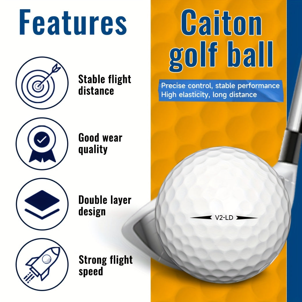 Golf Cap, Caiton 50 Pack 2-Ply Golf Balls - 332 Dimple Technology, Maximizes Distance, Controls Spin, Ultra Durable, Great for Golf Training And Tournaments