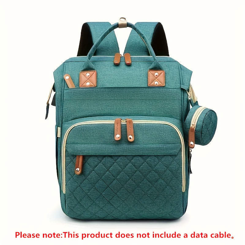 Backpack / eonothem Women's Large Capacity Elegant Multi-Compartment Backpack - Convertible Handbag/Diaper Bag with Adjustable Padded Straps, Golden-Tone Hardware, Zippered Pocket & Lining - Nylon Mom Backpack for Travel,,, Gym - Availa
