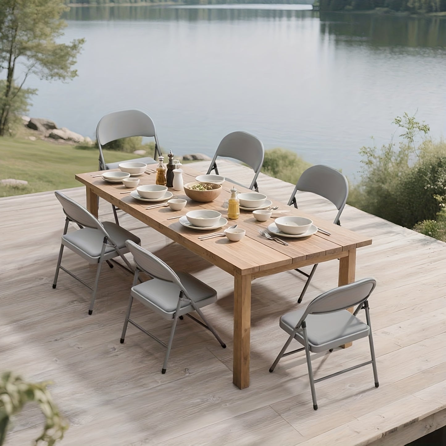 Folding Chairs 6 Pack; Folding Chairs with Memory Foam Cushion & Padded Backrest - Heavy-Duty Steel Frame, Space-Saving Foldable Design for Indoor/Outdoor Use - for home, Office, Events (Compatible with s/Hard Floors) - Easy Assembly, No Com