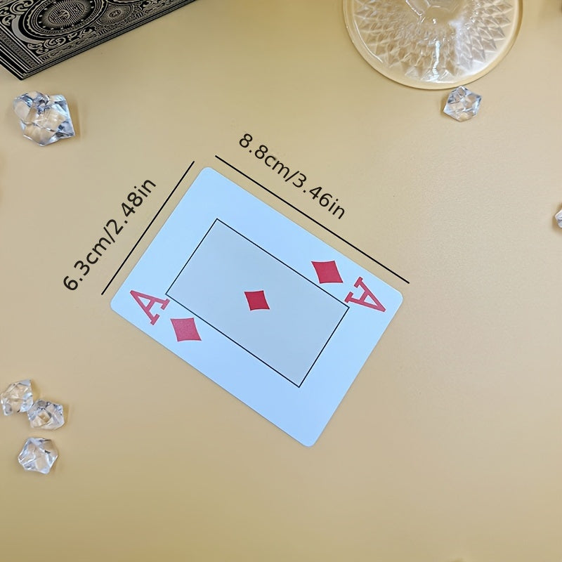 Playing cards / Classic Large Print Poker with Silvery Edge Sealing PVC, Anti-folding, Peek-proof