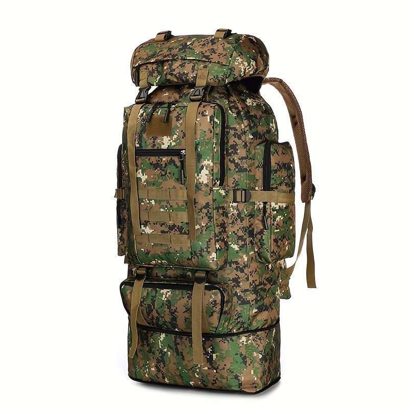 Backpack / JUMAHE 18.49gal-26.42gal Expandable Hiking Backpack with Camouflage Print, Adjustable Shoulder Straps & Drawstring Closure - Durable Polyester Outdoor Travel Backpack for Camping, Hiking, Backpacking, Camping Backpack