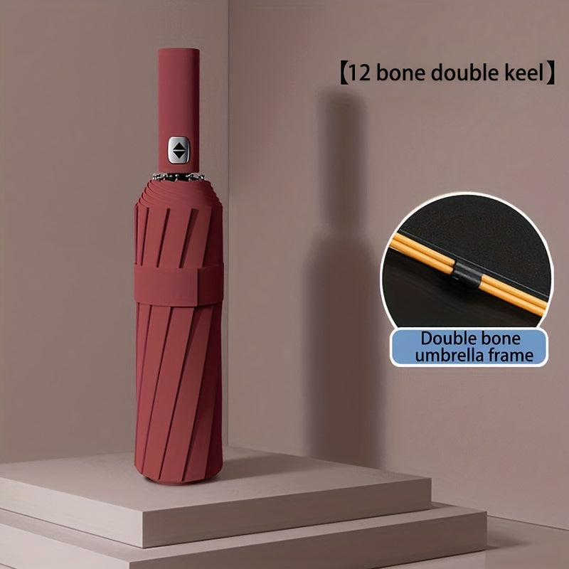 1pc Automatic Umbrella, Reinforced 24-Bone Umbrella