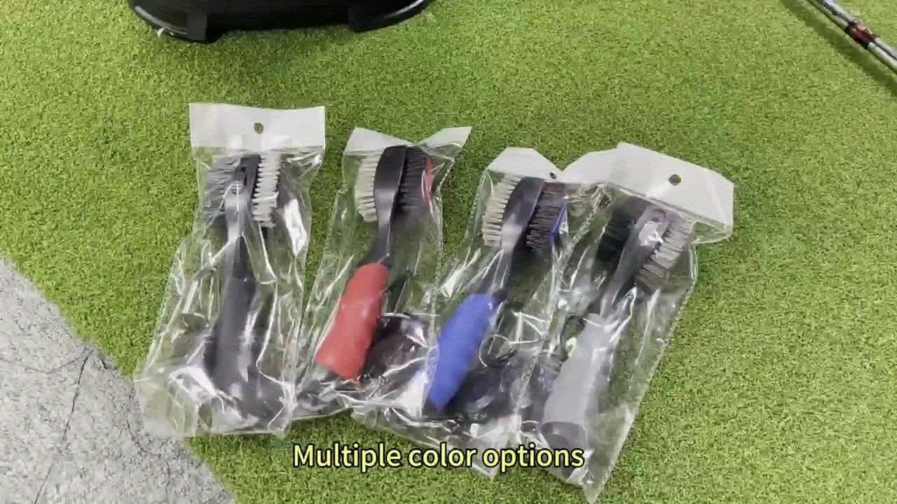 HUAEN Golf Club Head Cleaning Brush, Stainless Steel & PP Material, Portable Cleaner with Magnetic Keychain, Durable Club Maintenance Tool