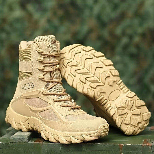 Non-slip Men's Tactical Hiking Boots, Wear-resistant Winter Outdoor Camping Trekking Shoes for Snow